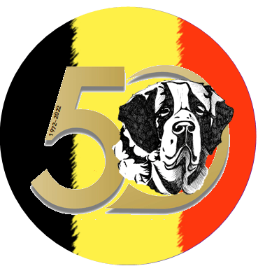 Logo 50 jaar Belgische Sint-Bernard Club
